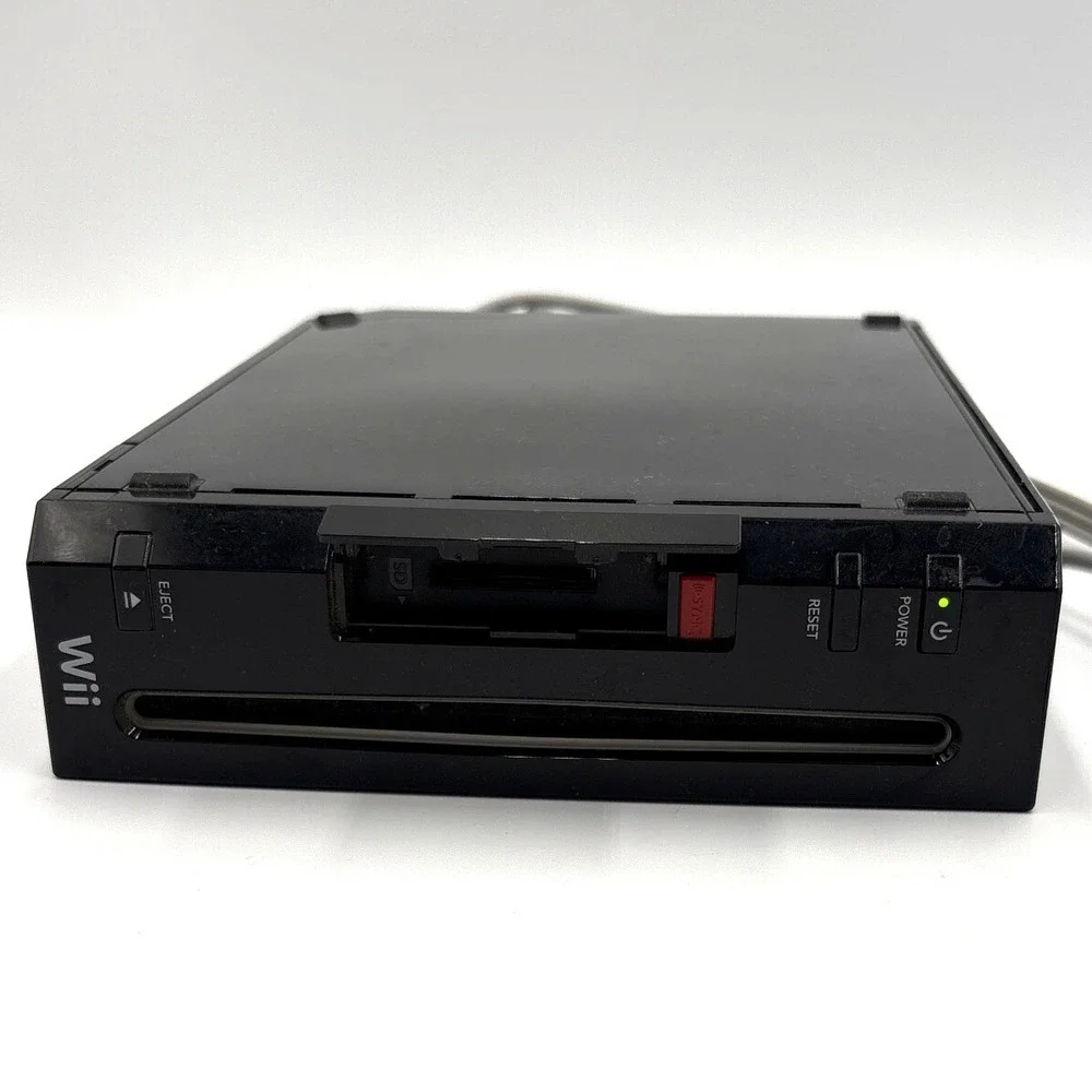 Nintendo Wii Black Console RVL-001 GameCube Compatible Bundle Untested